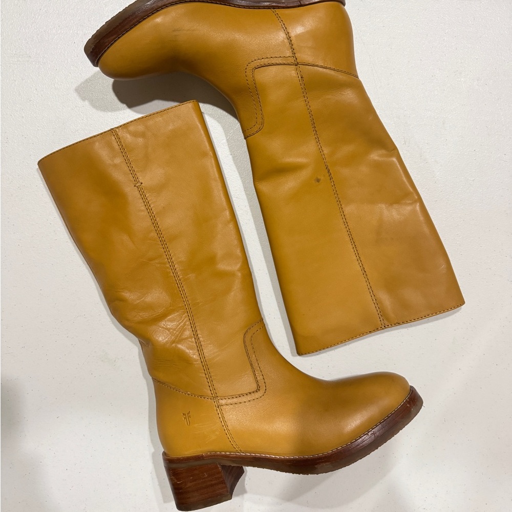 Banana yellow Frye & Co. Miranda boots size 7